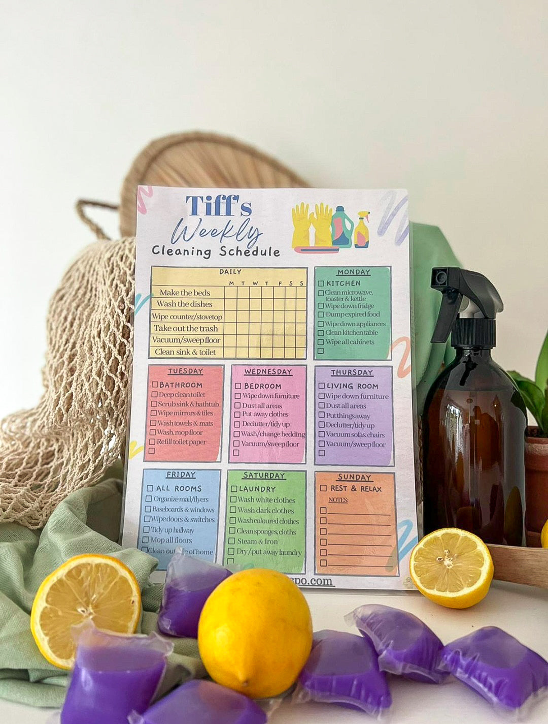 Dry Wipe Weekly Cleaning Schedule