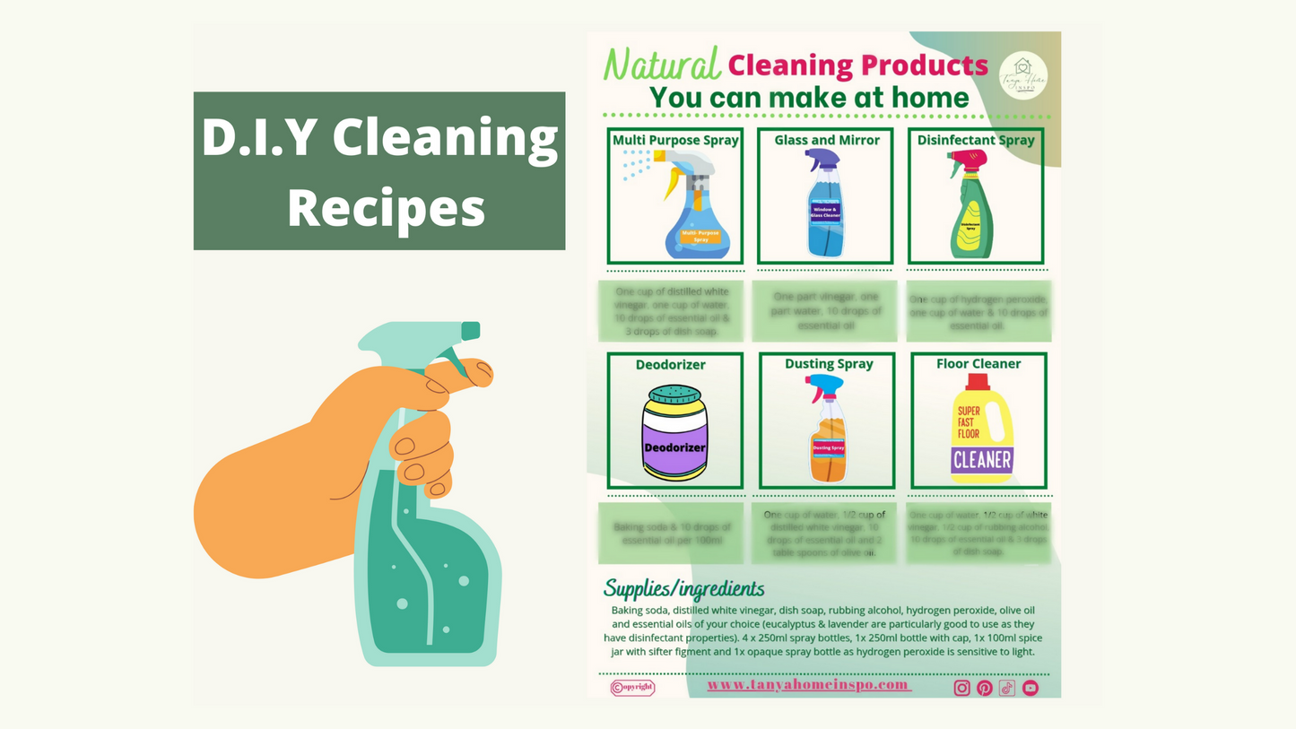 Homemade Cleaning Recipes - Digital PDF