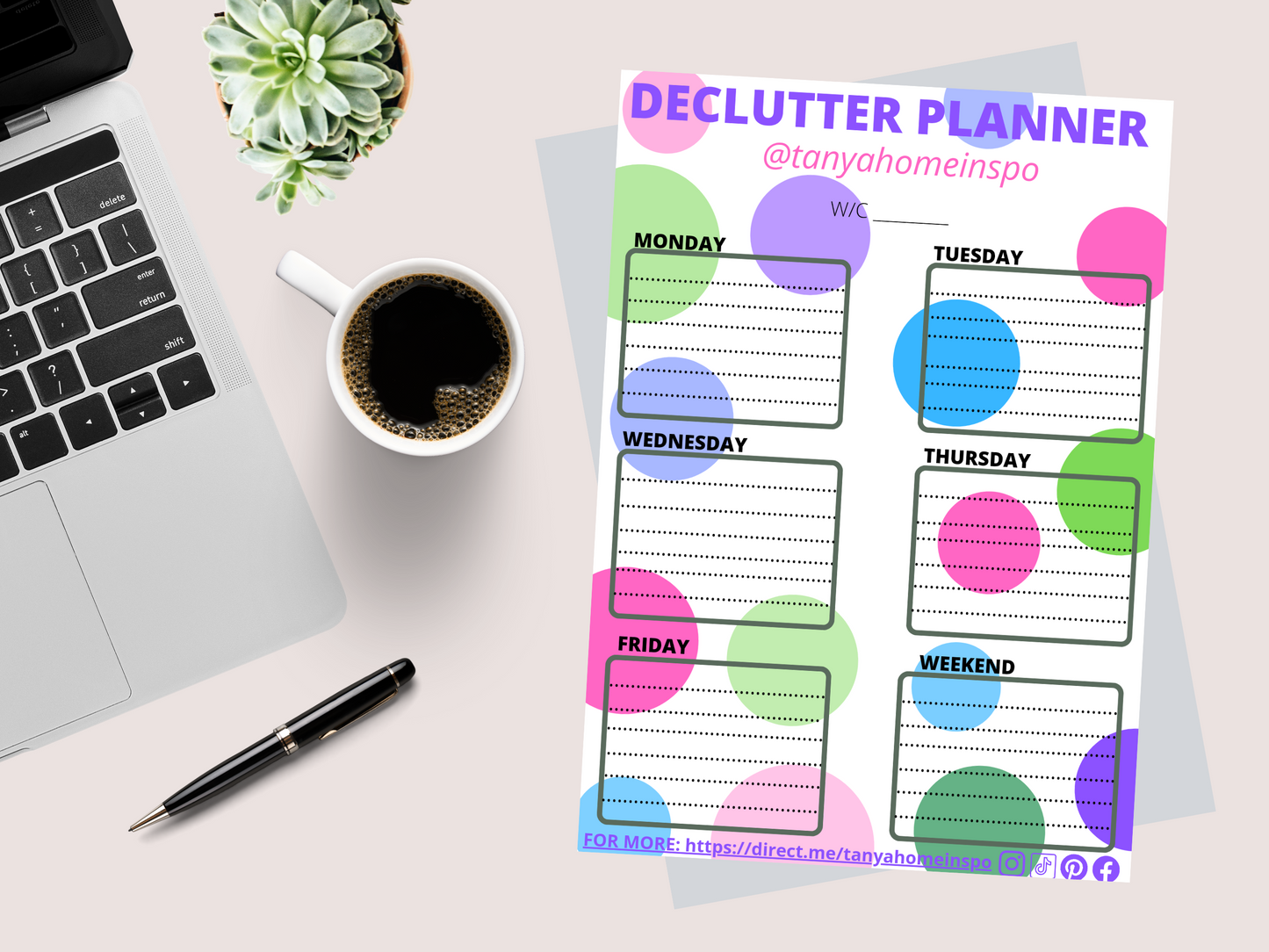 Editable Decuttering Checkist & Planner - Digital PDF